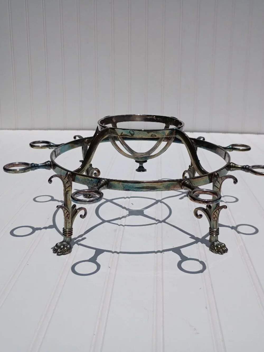 Vintage Silverplate Epergne Frame Centerpiece Stand Cordial Liquor Holder Taiwan